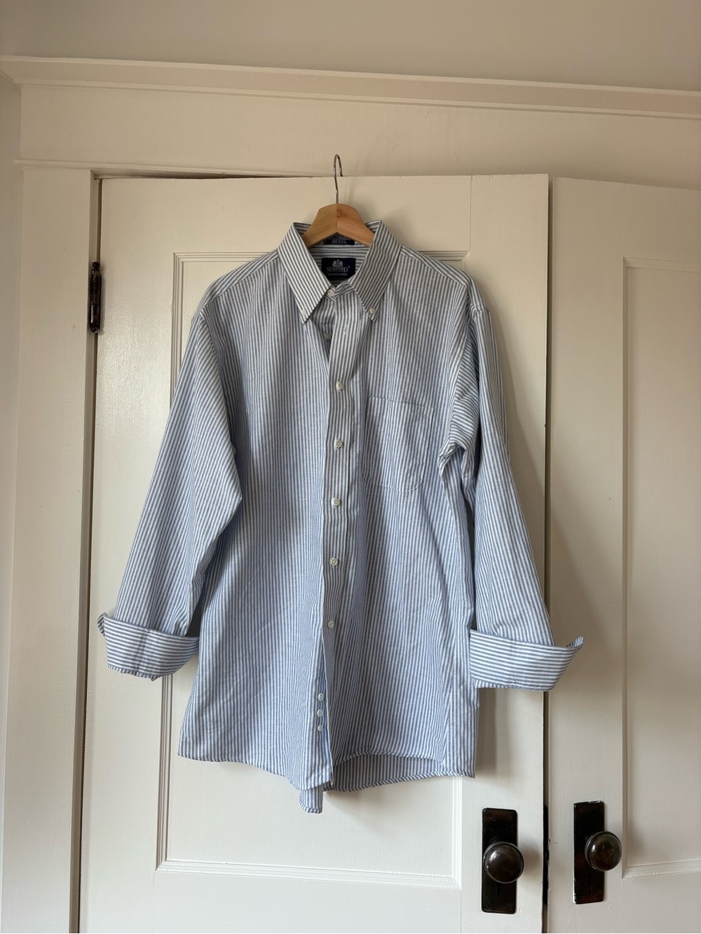 Classic Blue Stripe Oxford Button-Down Shirt - 16 1/2 (Large)